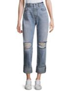 7 For All Mankind Rickie Wide-cuff Distressed Jeans