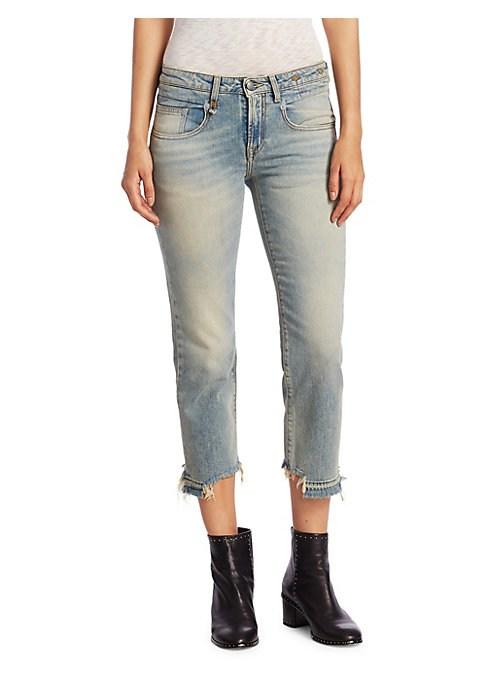 R13 Washed Straight Leg Jeans