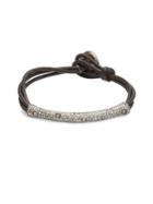 Nina Gilin Diamond & Leather Bracelet