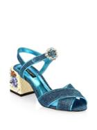 Dolce & Gabbana Embellished Peep Toe Sandals