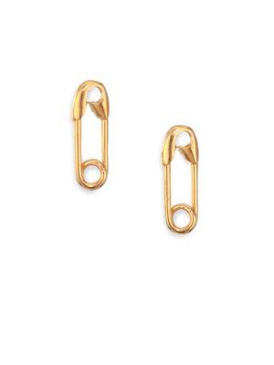 Iam By Ileana Makri 10k Yellow Gold Safety Pin Stud Earrings