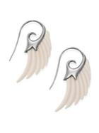 Noor Fares Fly Me To The Moon Ivory Wing Earrings