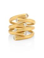 Carelle Whirl Diamond & 18k Yellow Gold Ring