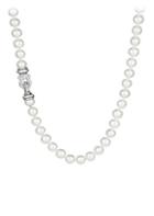 David Yurman Pearl Sterling Silver & 8-8.5mm White Cultured Pearl Necklace/18