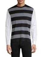 Solid Homme Long-sleeve Stripe Sweatshirt