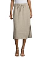 Eileen Fisher Organic Linen Drawstring Midi Skirt