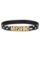 Moschino Vita Leather Polka-dot Belt