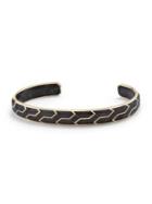 David Yurman Forged Carbon 18k Yellow Gold Cuff Bracelet