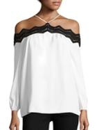 Ramy Brook Sandy Suspended Lace Trim Top