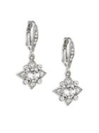 Oscar De La Renta Delicate Star Crystal Drop Earrings