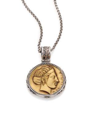 Konstantino Kerma Olympia Bronze & Sterling Silver Coin Pendant