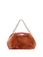 Edie Parker Aliza Fur Top Handle Bag