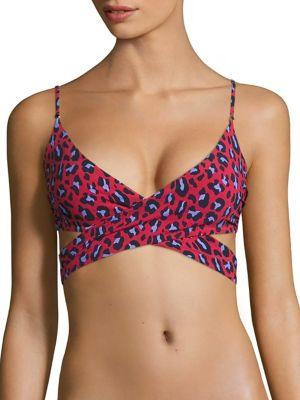 Stella Mccartney Animal Wrap Bikini Top