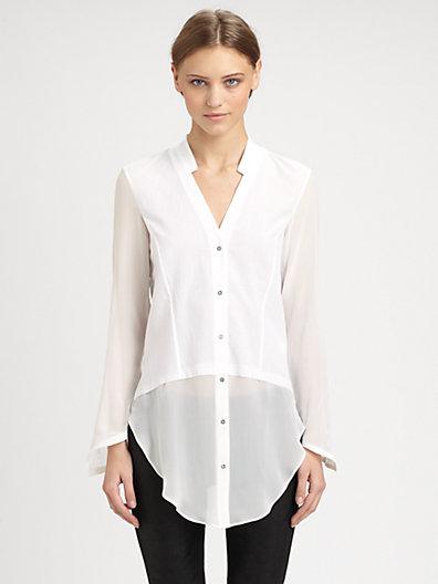 Helmut Lang Element Sheer Hem Shirt
