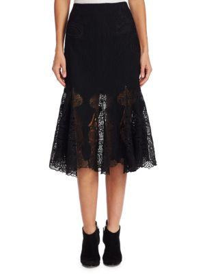 Jonathan Simkhai Thread Mesh Window Lace Skirt