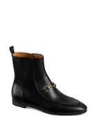 Gucci Jordaan Leather Ankle Boots