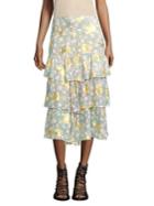 The Kooples Floral-print Skirt