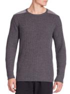 Ovadia & Sons Cable Knit Wool Sweater