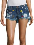 The Kooples Rainbow Embroidered Shorts