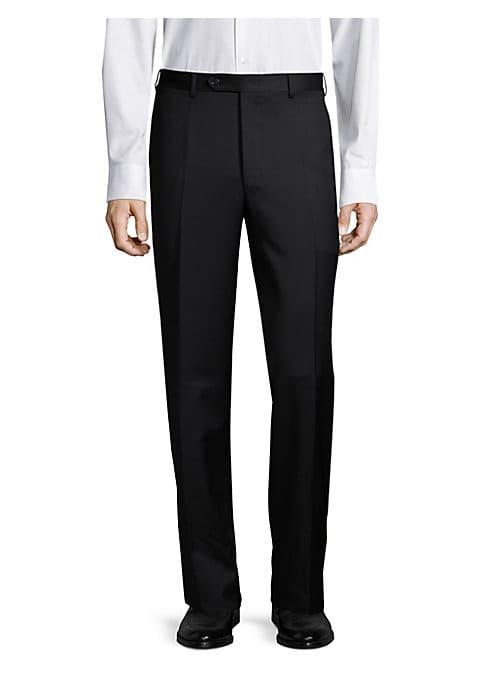 Canali Straight-leg Flat-front Trousers