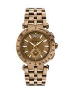 Versace V-race Sport Bronze-tone Stainless Steel Bracelet Chronograph Watch
