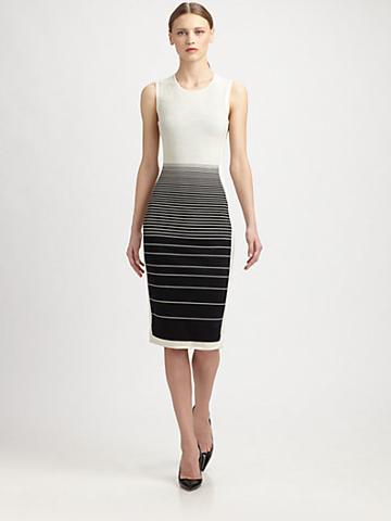 Narciso Rodriguez Silk-blend Stripe Dress