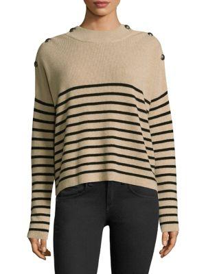 The Kooples Striped Cashmere Pullover