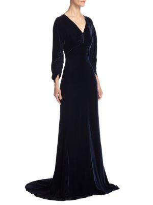 Stella Mccartney Velvet Ruched Gown