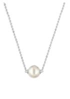 Majorica 10mm White Faux Pearl & Sterling Silver Pendant Necklace