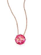 Kalan By Suzanne Kalan Pink Topaz & 14k Rose Gold Round Pendant Necklace