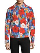 Ami Floral Cotton Snapped Jacket