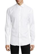 Salvatore Ferragamo Tonal Gancini Regular-fit Cotton Button-down Shirt