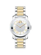 Movado Bold Luxe Crystal & Two-tone Stainless Steel Bracelet Watch