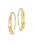 John Hardy Bamboo 18k Yellow Gold Hoop Earrings/1