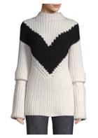 Derek Lam Ribbed Chevron Cashmere Sweater
