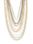 Abs By Allen Schwartz Jewelry Multi-row Two-tone Necklace
