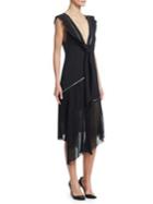 Tre By Natalie Ratabesi Liberty Silk Crepe Plisse Midi Dress