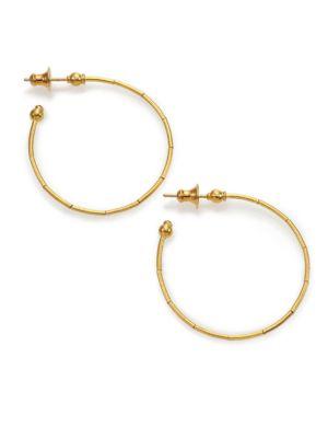 Gurhan Rain 24k Yellow Gold Hoop Earrings/1.35