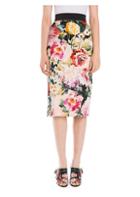 Dolce & Gabbana Floral Cady Pencil Skirt