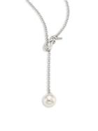 Majorica Ribbon & Pearl Lasso Necklace