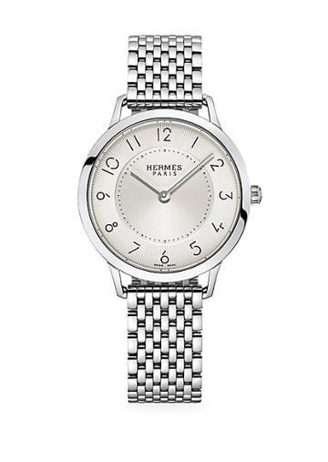 Hermes Watches Slim D'hermes, Stainless Steel Bracelet Watch