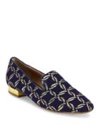 Michael Kors Collection Roxanne Metallic Embroidered Loafers