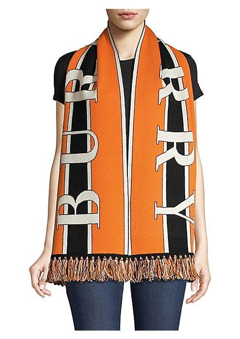 Burberry Football Knit Cashmere Scarf