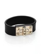Valentino Rockstud Leather Turn-lock Bracelet