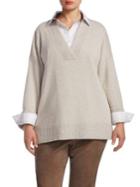Lafayette 148 New York, Plus Size Vanise V-neck Cashmere Sweater