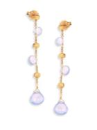 Marco Bicego Paradise Chalcedony & 18k Yellow Gold Long Drop Earrings