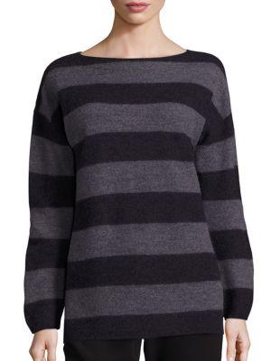 Eileen Fisher Merino Wool Striped Sweater