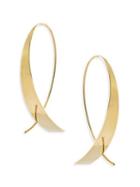 Lana Jewelry Bond Small Gloss 14k Yellow Gold Upside Down Hoop Earrings