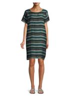 Eileen Fisher Organic Linen Striped Tunic Dress