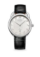 Hermes Watches Arceau Manufacture, Stainless Steel & Alligator Strap Watch